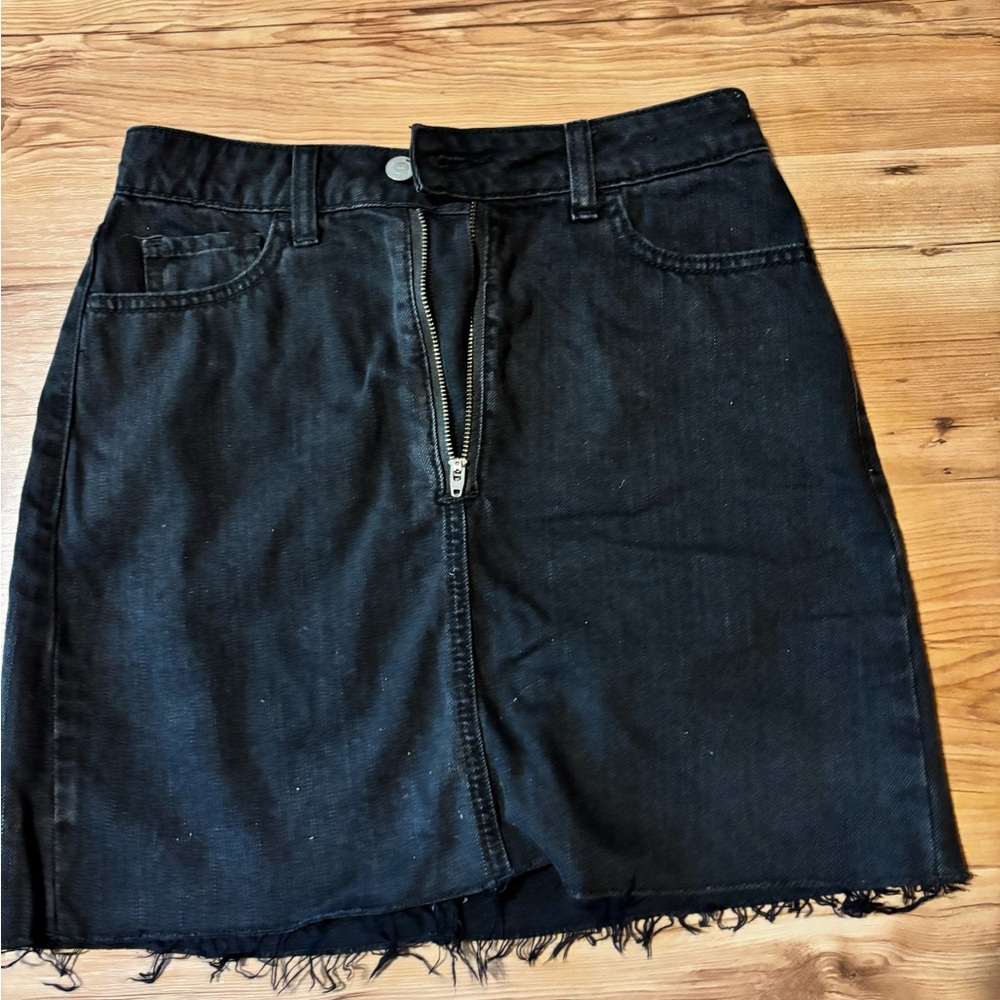 Hollister Black Denim Skirt